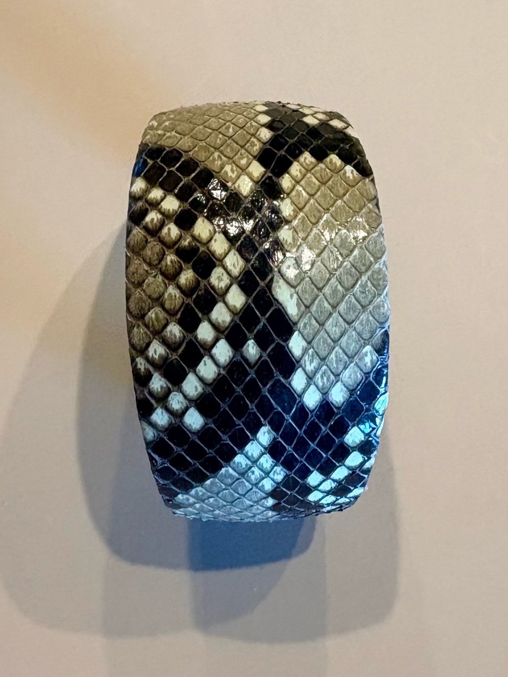 VTG Ted Rossi NYC Snakeskin Cuff in Shades of Brown. Unworn.